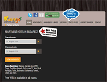 Tablet Screenshot of mangohotelbudapest.com